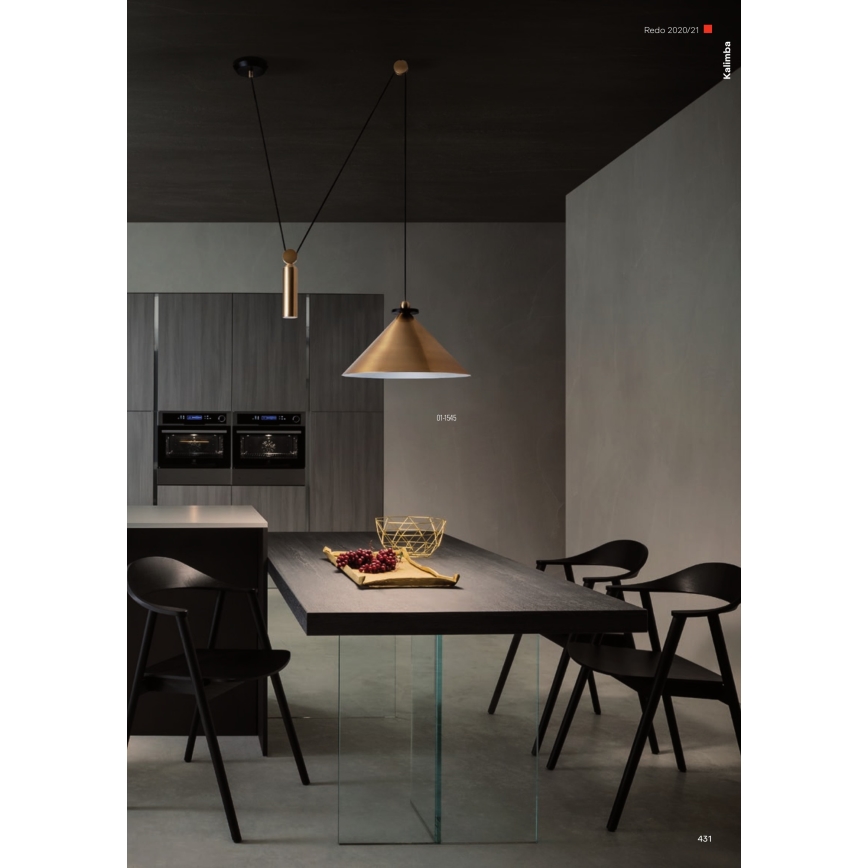 Redo 01-1545 - Candeeiro suspenso KALIMBA 1xE27/42W/230V diâmetro 42 cm aranha bronze