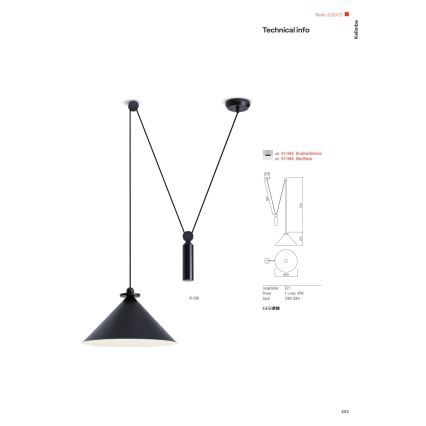 Redo 01-1545 - Candeeiro suspenso KALIMBA 1xE27/42W/230V diâmetro 42 cm aranha bronze