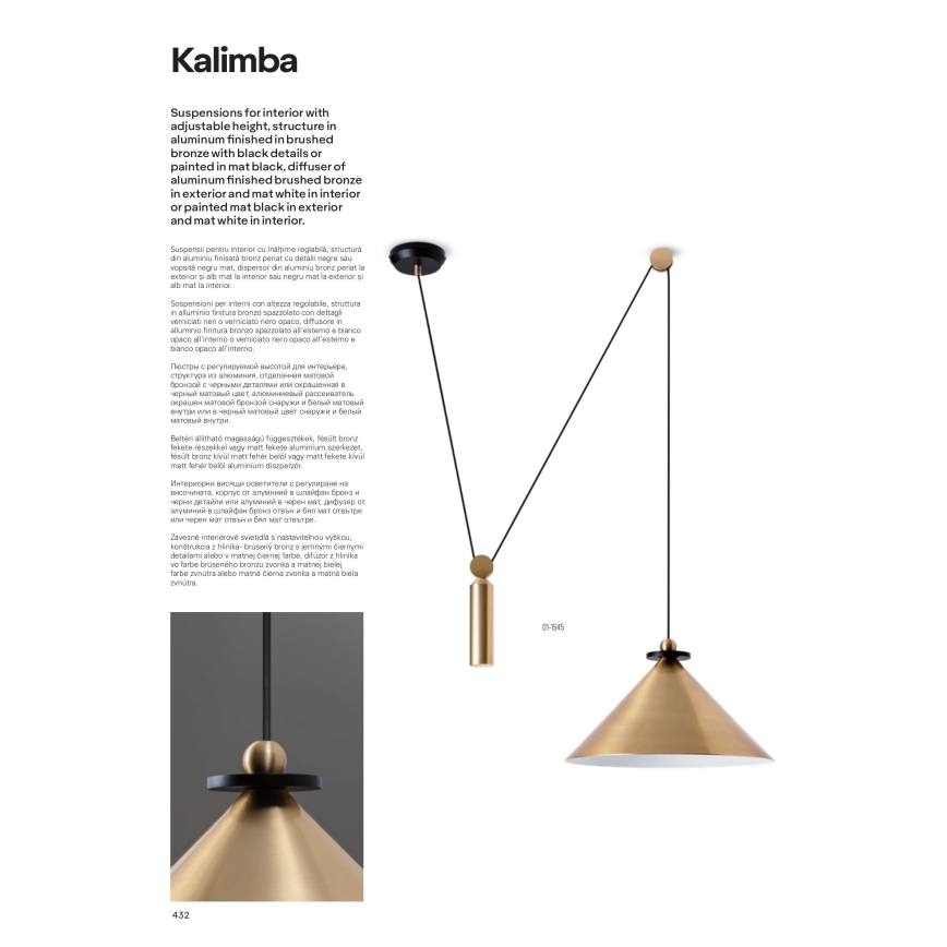 Redo 01-1546 - Candeeiro suspenso KALIMBA 1xE27/42W/230V diâmetro 42 cm aranha preto