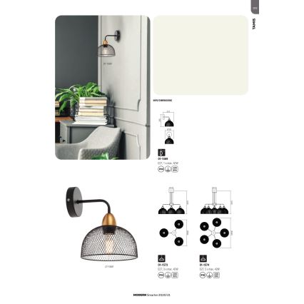 Redo 01-1573 - Lustre suspenso por cabo TAMIS 3xE27/42W/230V Ø 59 cm preto