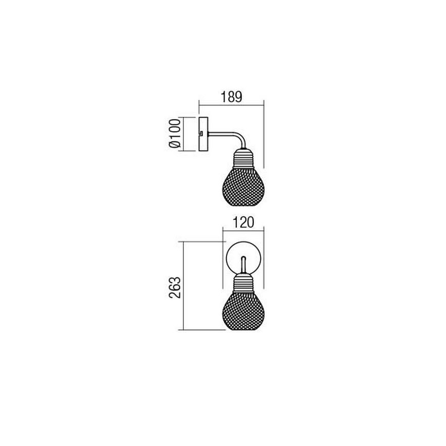 Redo 01-1575 - Luz de parede EDISON 1xE27/42W/230V
