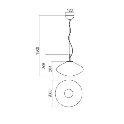 Redo 01-1620 - Candelabro suspenso ABSOLUTE 1xE27/42W/230V cobre