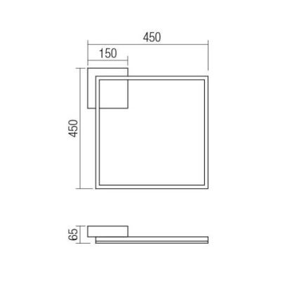 Redo 01-1639 - Luminária de teto LED dimável KLEE LED/30W/230V 45x45 cm dourada