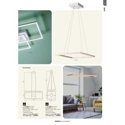Redo 01-1645 - Candelabro num fio LED KLEE 1xLED/48W/230V