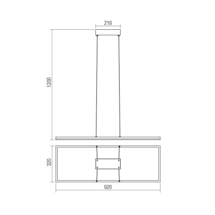 Redo 01-1645 - Candelabro num fio LED KLEE 1xLED/48W/230V