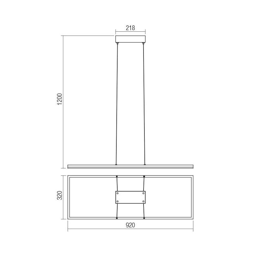 Redo 01-1645 - Candelabro num fio LED KLEE 1xLED/48W/230V