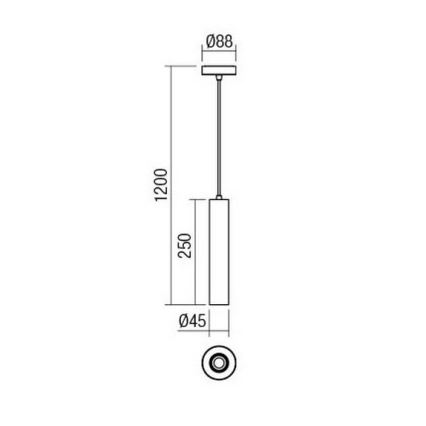 Redo 01-1660 - Candelabro num fio GOSSIP 1xE27/42W/230V