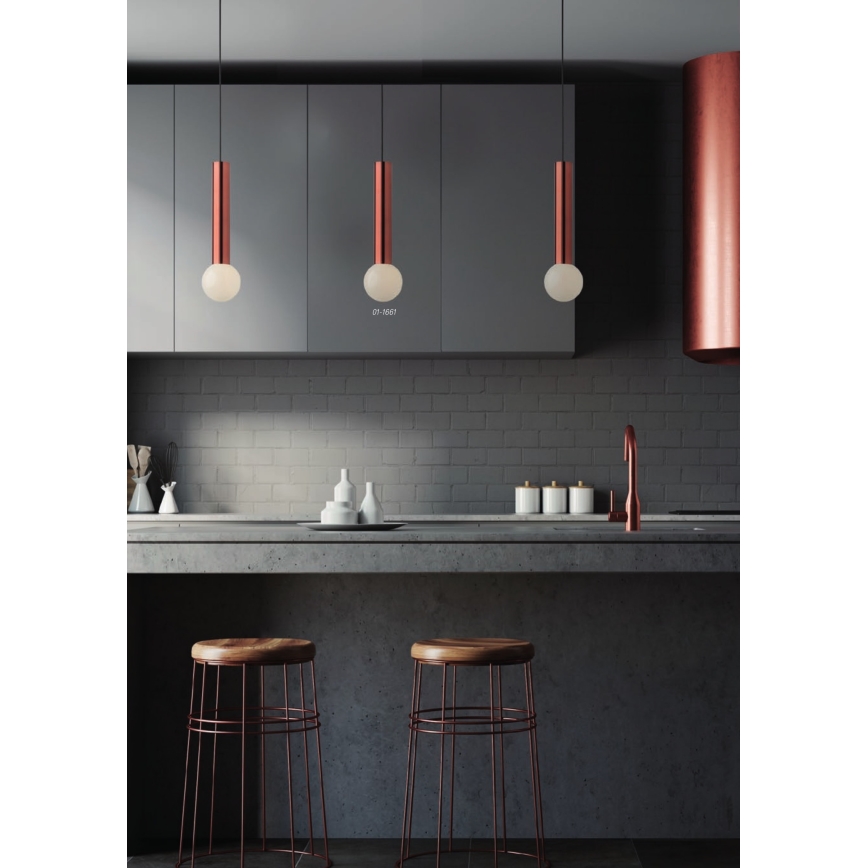 Redo 01-1661 - Candelabro suspenso GOSSIP 1xE27/42W/230V cobre