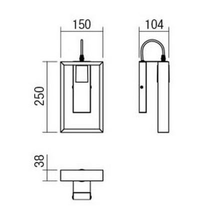 Redo 01-1663 - Iluminação de parede TIMBER 1xE27/42W/230V faia