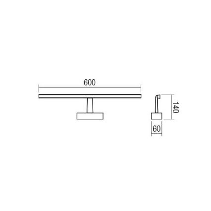 Redo 01-1671 - Luz de espelho de casa de banho LED NEPTUNE LED/12W/230V IP44