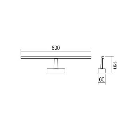 Redo 01-1672 - Luz de espelho de casa de banho LED NEPTUNE LED/12W/230V IP44