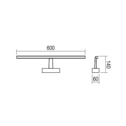 Redo 01-1673 - Luz de espelho de casa de banho LED NEPTUNE LED/12W/230V IP44