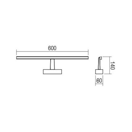 Redo 01-1674 - Luz de espelho de casa de banho LED NEPTUNE LED/12W/230V IP44
