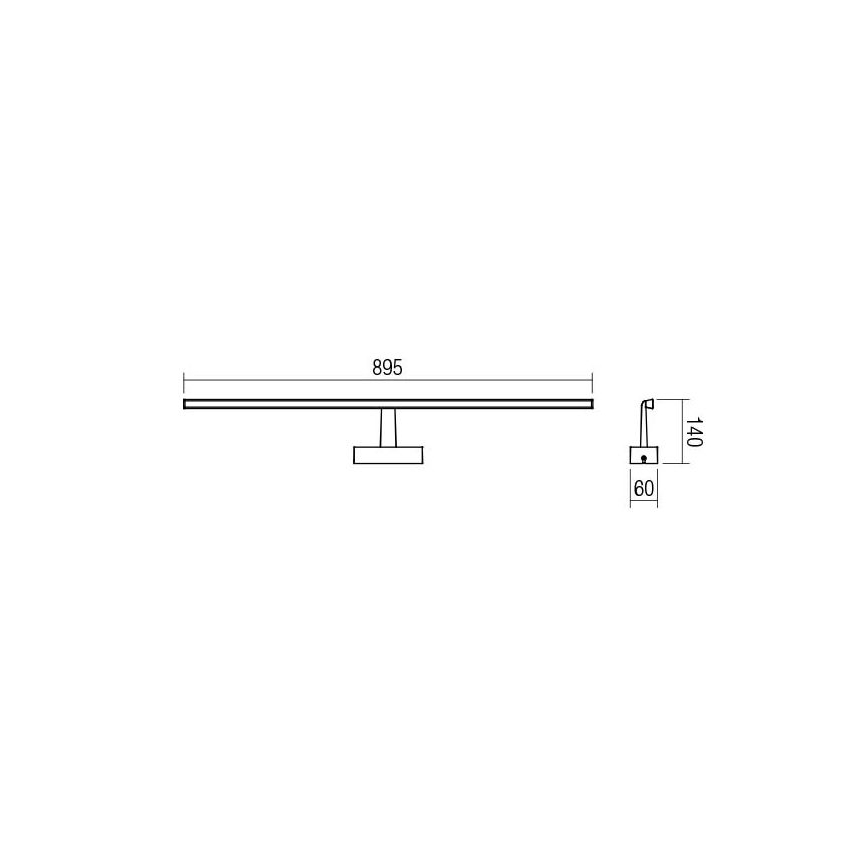 Redo 01-1675 - Luz de espelho de casa de banho LED NEPTUNE LED/18W/230V IP44