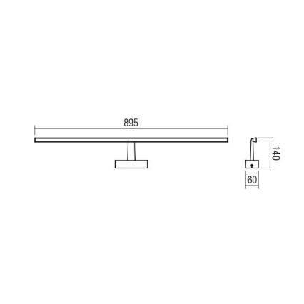 Redo 01-1676 - Luz de espelho de casa de banho LED NEPTUNE LED/18W/230V IP44