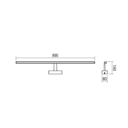 Redo 01-1677 - Luz de espelho de casa de banho LED NEPTUNE 1xLED/18W/230V IP44