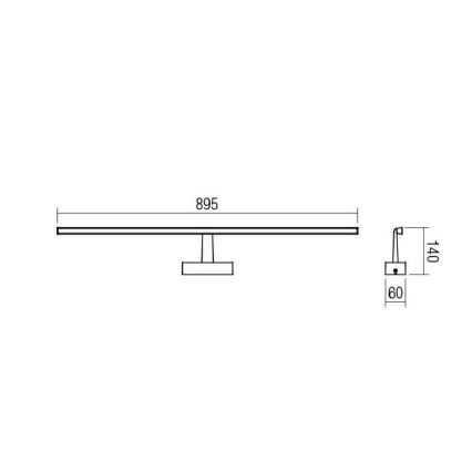 Redo 01-1678 - Luz de espelho de casa de banho LED NEPTUNE 1xLED/18W/230V IP44