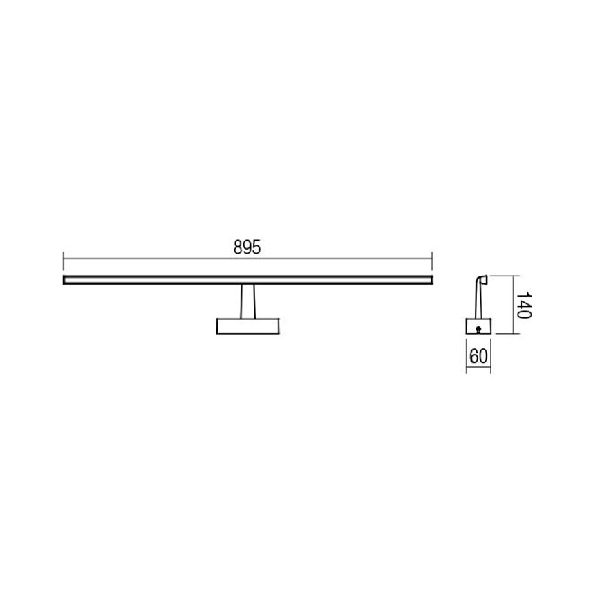 Redo 01-1678 - Luz de espelho de casa de banho LED NEPTUNE 1xLED/18W/230V IP44