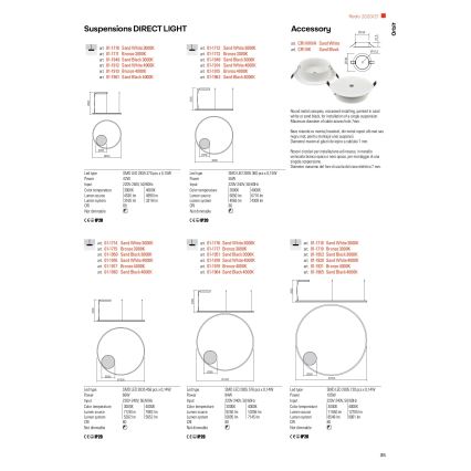 Redo 01-1712 - Candelabro num fio LED ORBIT LED/55W/230V
