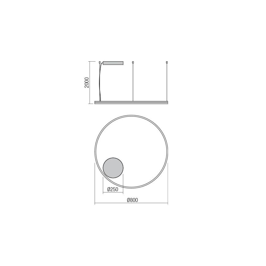 Redo 01-1712 - Candelabro num fio LED ORBIT LED/55W/230V