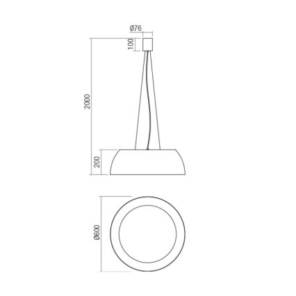 Redo 01-1732 - Candelabro suspenso LED BLAIR LED/55W/230V 3000K branco