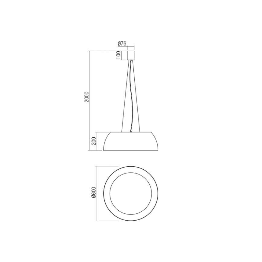 Redo 01-1732 - Candelabro suspenso LED BLAIR LED/55W/230V 3000K branco