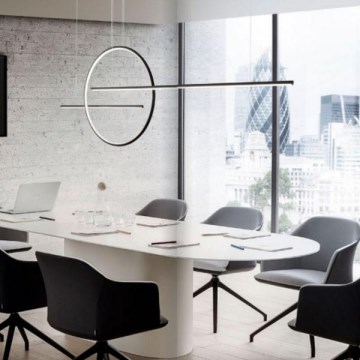 Redo 01-1737 - Candelabro suspenso LED com regulação GIOTTO LED/56W/230V preto