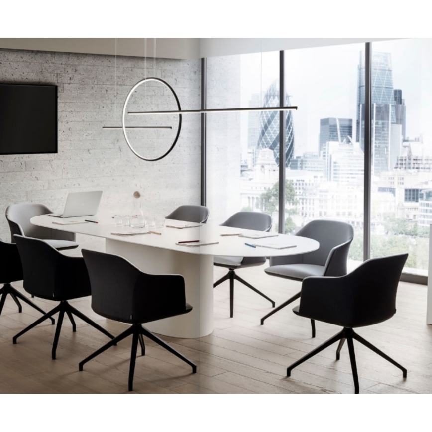Redo 01-1737 - Candelabro suspenso LED com regulação GIOTTO LED/56W/230V preto