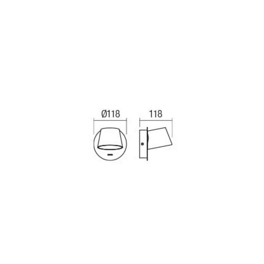 Redo 01-1739 - Luz de parede LED SHAKER LED/6W/230V