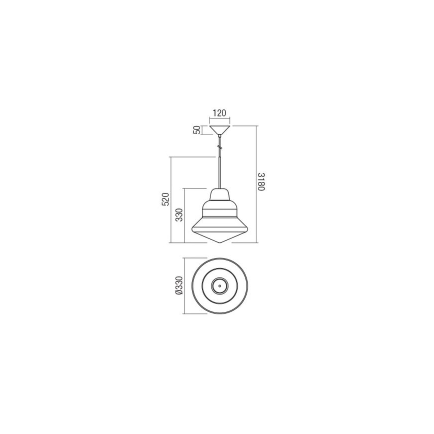 Redo 01-1770 - Candeeiro suspenso AMNO 1x/E27/42W/230V diâmetro 33 cm bege