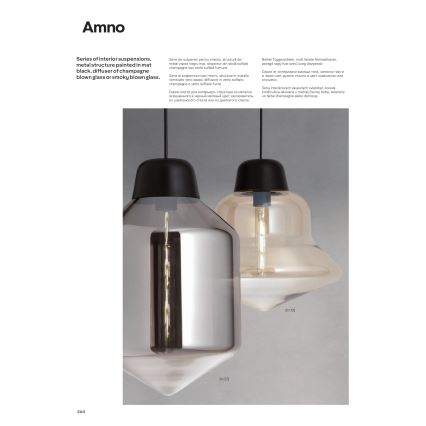 Redo 01-1773 - Candeeiro suspenso AMNO 1x/E27/42W/230V diâmetro 26 cm cinzento