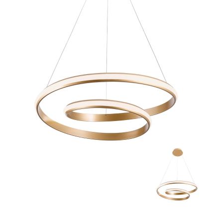 Redo 01-1794 - Candelabro suspenso LED com regulação TORSION LED/29W/230V diâmetro 55 cm bronze