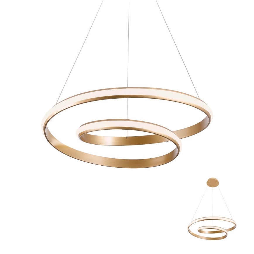 Redo 01-1794 - Candelabro suspenso LED com regulação TORSION LED/29W/230V diâmetro 55 cm bronze