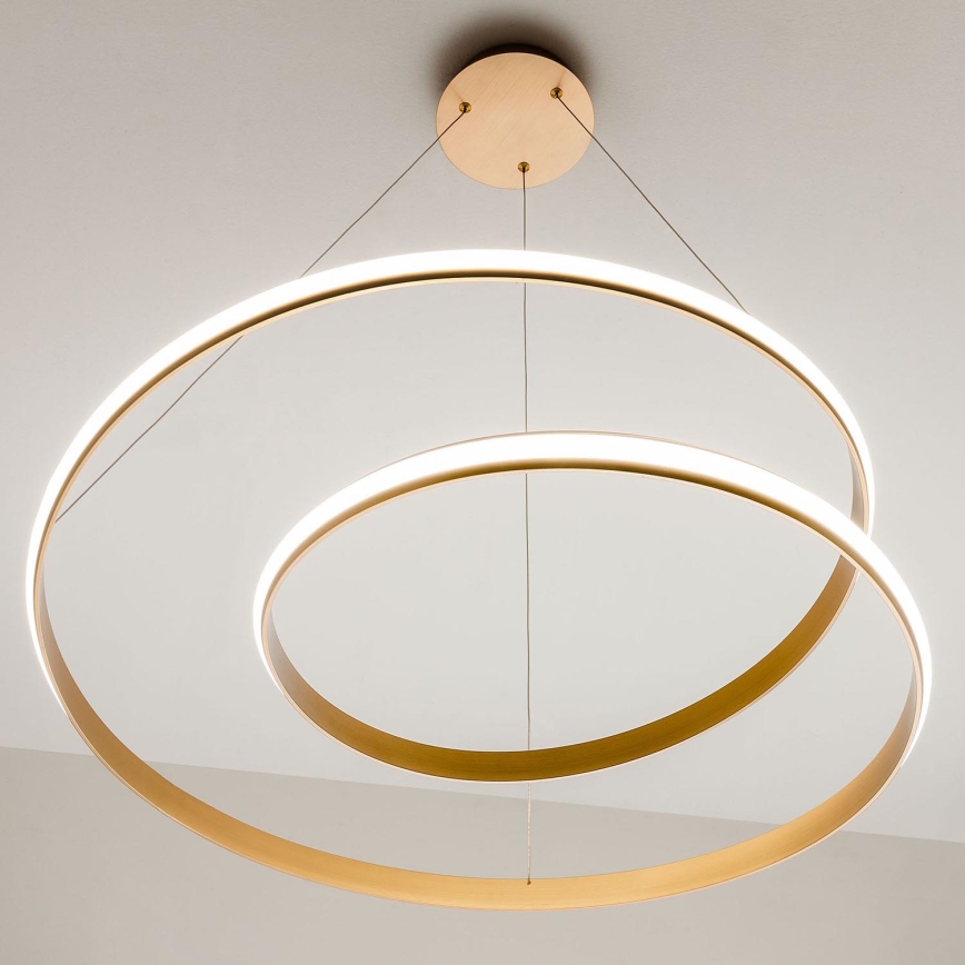 Redo 01-1794 - Candelabro suspenso LED com regulação TORSION LED/29W/230V diâmetro 55 cm bronze