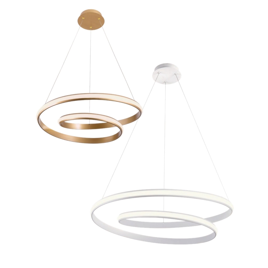 Redo 01-1795 - Candelabro suspenso LED com regulação TORSION LED/40W/230V diâmetro 74 cm branco
