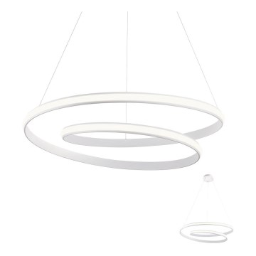 Redo 01-1795 - Candelabro suspenso LED com regulação TORSION LED/40W/230V diâmetro 74 cm branco