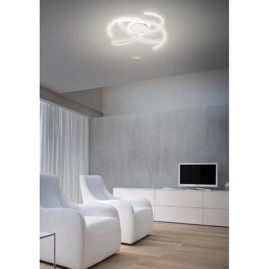 Redo 01-1801 - Iluminação de teto LED com regulação ALIEN LED/60W/230V 3000K diâmetro 70 cm branco
