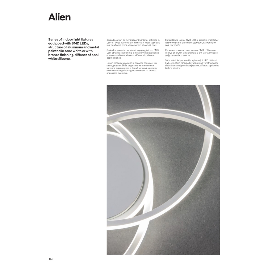 Redo 01-1801 - Iluminação de teto LED com regulação ALIEN LED/60W/230V 3000K diâmetro 70 cm branco
