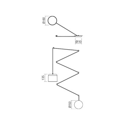 Redo 01-1821 - Candeeiro suspenso DODO 1xE27/15W/230V aranha branco