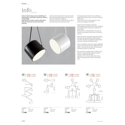 Redo 01-1823 - Candeeiro suspenso DODO 1xE27/15W/230V aranha branco