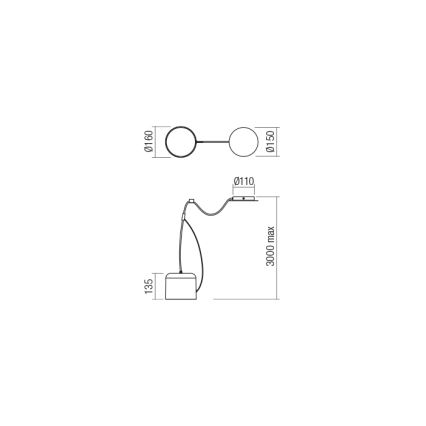 Redo 01-1823 - Candeeiro suspenso DODO 1xE27/15W/230V aranha branco
