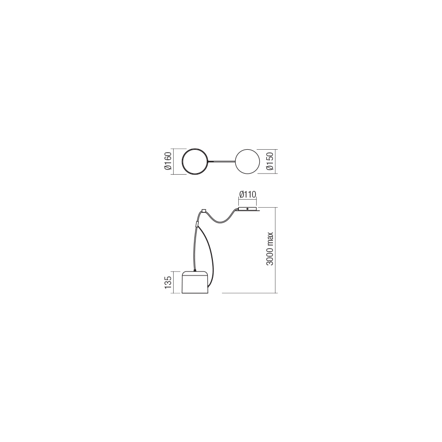 Redo 01-1823 - Candeeiro suspenso DODO 1xE27/15W/230V aranha branco