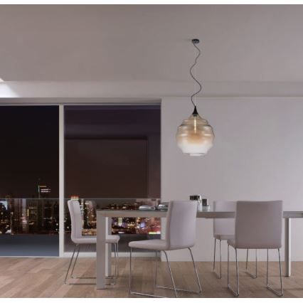 Redo 01-1844 - Candeeiro suspenso SLAG 1xE27/42W/230V diâmetro 40 cm bege