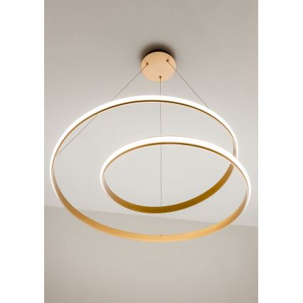Redo 01-1889 - Lustre LED dimerizável suspenso por cabo TORSION LED/29W/230V 4000K Ø 55 cm bronze