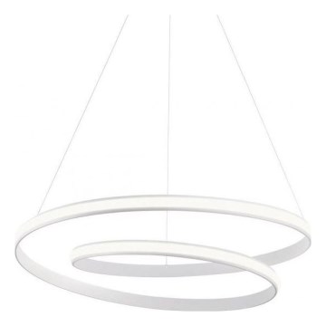 Redo 01-1890 - Lustre suspenso em cabo LED dimerizável TORSION LED/35W/230V 4000K Ø 75 cm branco