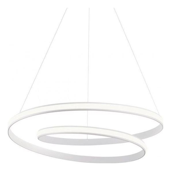 Redo 01-1890 - Lustre suspenso em cabo LED dimerizável TORSION LED/35W/230V 4000K Ø 75 cm branco