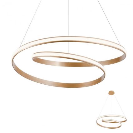 Redo 01-1891 - LUSTRE LED REGULÁVEL SUSPENSO POR CABO TORSION LED/35W/230V 4000K Ø 75 cm bronze