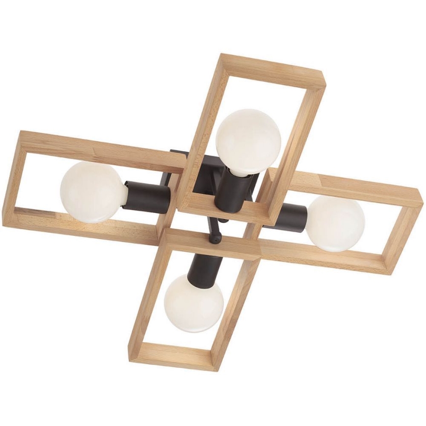 Redo 01-1969 - Iluminação de teto TIMBER 4xE27/42W/230V faia
