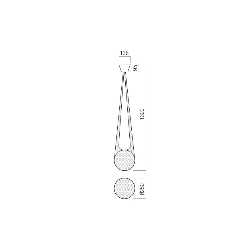 Redo 01-1972 - Candelabro suspenso LED ALLURIA 1xE27/5W/230V diâmetro 25 cm