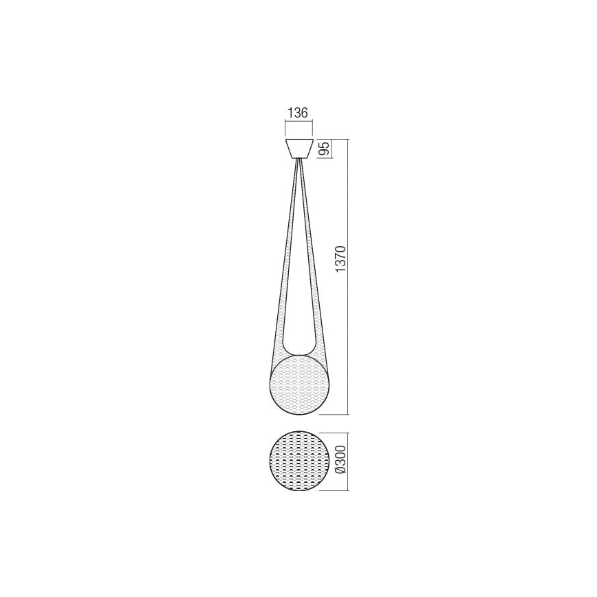 Redo 01-1973 - Candelabro suspenso LED ALLURIA 1xE27/7W/230V diâmetro 30 cm